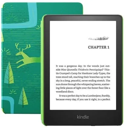 Amazon Kindle Paperwhite 5 16GB Kids Edition - Schwarz (inkl. Emerald Forest Cover)